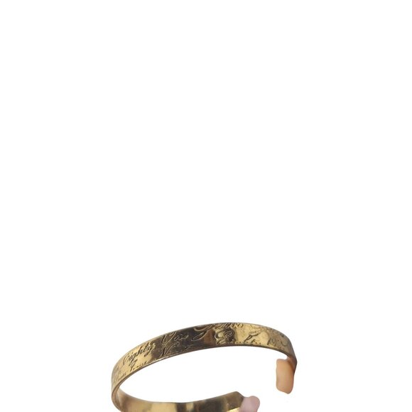 Vintage GUESS Gold Tone Hoop Earrings Engraved Logo Statement Jewelry Y2K Style - Picture 4 of 5